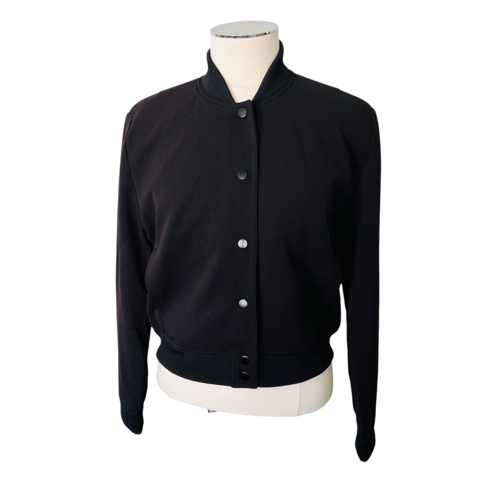 New KARL LAGERFELD Bomber Jacket Black Sz S